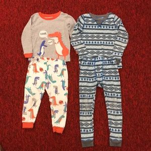 2pk - Cuddle Duds set(2T-3T), 24mo Dino pj set